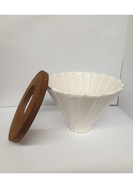 Ahşap Stantlı V60 Dripper Mavi modelleri