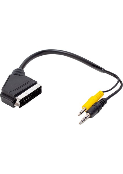 Uydu Alıcısı Av Kablo 3.5 mm Stereo Erkek/scart Kablo 35 cm Uzun ve Kısa Jack Bir Arada