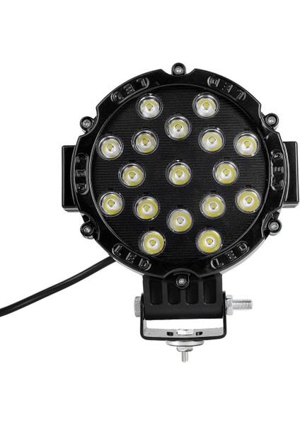 17 Ledli 6000 Lümen Off Road Çalışma ve Sis Lambası 51 Watt