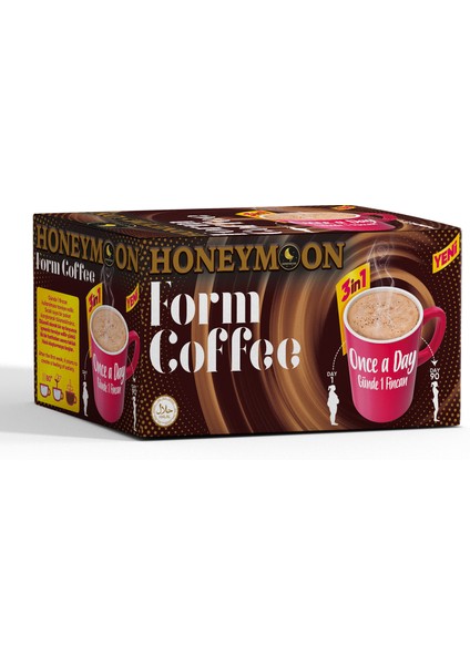 Honyemoon Form Kahve 3ü 1 Arada + Reyhan Çayı 30'lu