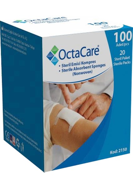 Octacare Gaz Kompres Nonwowen Gazlı Bez 100'LÜ Spanç - 32 Paket