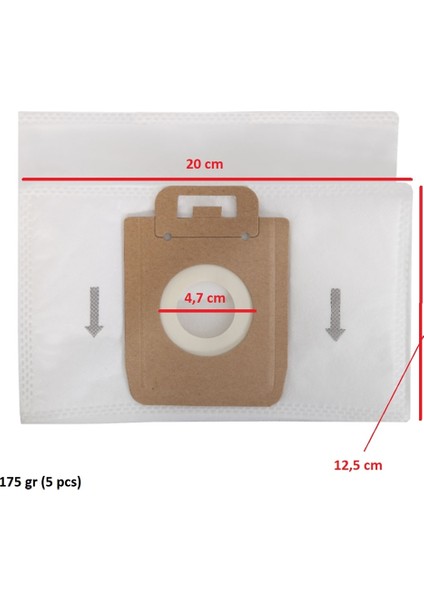 Icanpares Nilfisk Uyumlu Extreme Power Eco gm 200 SELECT Comfort elektrikli süpürge Kağıt Toz Torbası 5 Adet