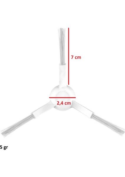 Icanpares Viomi Mijia STYJ02YM V2 Pro V3 Se Süpürge Yan Fırça Beyaz