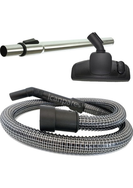 Icanpares Fantom Uyumlu Carbon cc 3500 Magic Wd 2000 Tr 8600 Süpürge Teleskopik Boru Emici Telli Hortum Seti