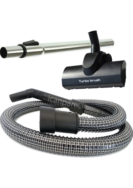 Icanpares Beko Uyumlu Bks 9118 9170 Ekova 9218 Elektrikli Süpürge Teleskopik Boru Turbo Emici Telli Hortum Set