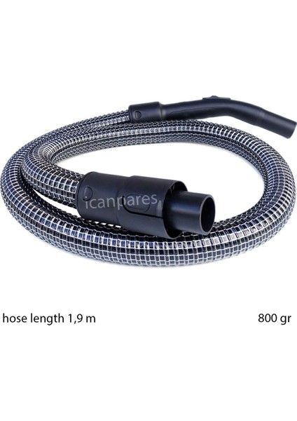 Icanpares Fakir Uyumlu Turbo Xl Veyron Basic Öko Elektrikli Süpürge Boru Turbo Emici Telli Hortum Seti fiyatları