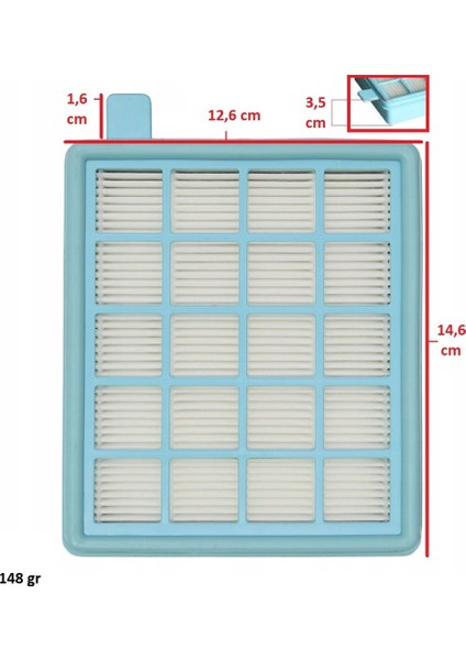 Icanpares Philips Uyumlu Powerpro Active fc 8475 8478 8670 9323 9320 9540 Elektrikli Süpürge Hepa Filtre Set modelleri