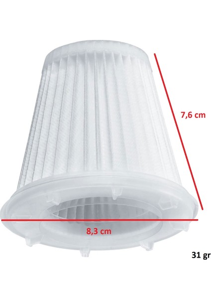 Icanpares Black & Decker Uyumlu CHV1400 CHV1500 CHV1560 CHV1600 CHV9600 Elektrikli Süpürge Konik Hepa Filtre modelleri