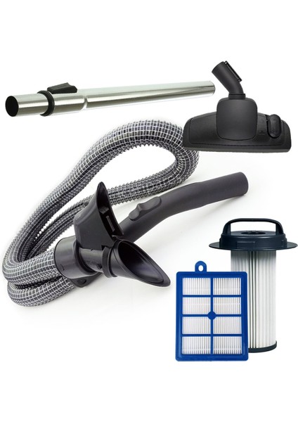 Icanpares Philips Uyumlu Fc 9200 9205 9210 Süpürge Boru Emici Hepa ve Silindir Filtre Telli Hortum Seti