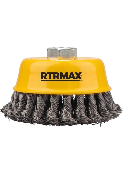 Çanak Tel Fırça Burgulu 80 mm RH22108 (Pas-Tortu-Boya Temizleme)