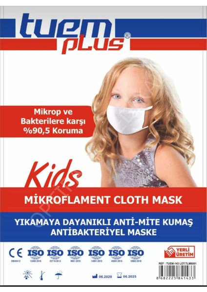 Yıkanabılır Maske Cocuk 5 Lı Tuemplus