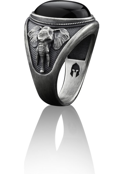 Afrika Fili Oniks Siyah Taşlı Yüzük fiyatları