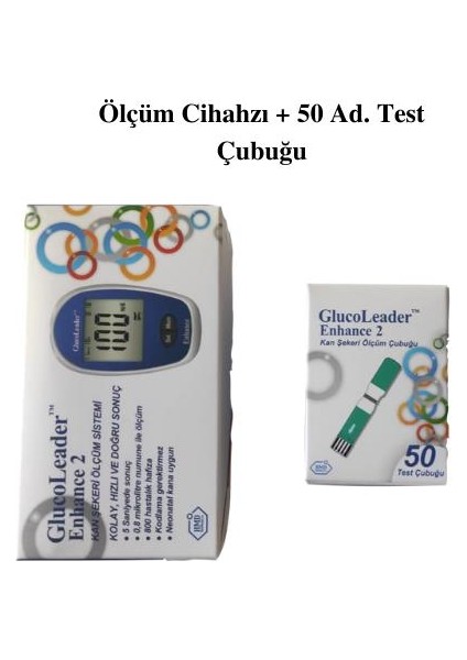 Glucoleader Enhance 2 Kan Şekeri Ölçüm Cihaz ve 50'li Ölçüm Çubuğu fiyatları