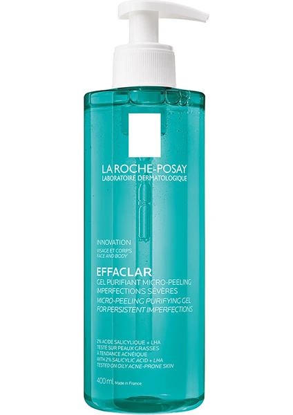 La Roche-Posay Effaclar Mikro Peeling Jel Yüz ve Vücut 400 ml