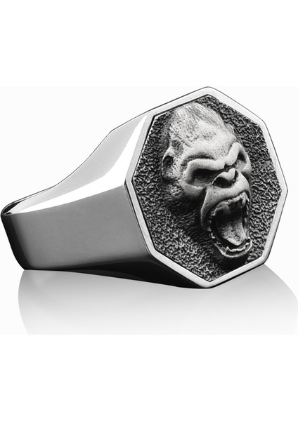 Goril Parlak Cilalı Gümüş Yüzük fiyatları