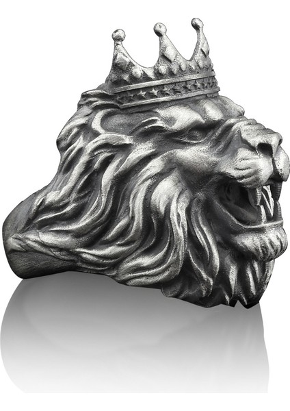 Kızgın Aslan Gümüş Yüzük