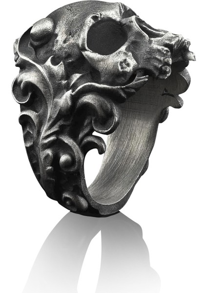 Desenli Kurukafa Gümüş Yüzük modelleri