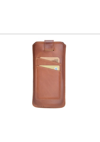 Apple iPhone Xs Max Uyumlu Deri Kartlıklı Kese Kılıf Mccc RST2EF Taba