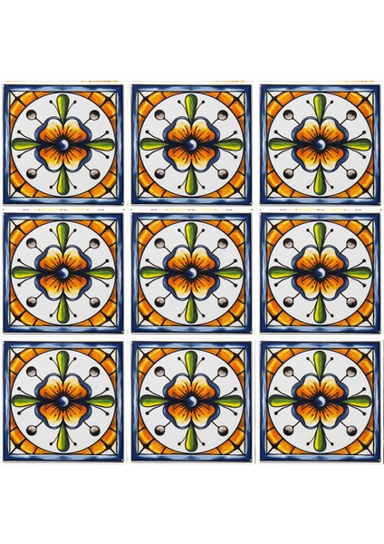 10*10 cm Cç-54 Kütahya Çini Karo ( 5'li 1 Paket )