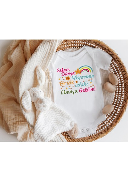 Niles Baby Design For Baby Selam Dünya Teyzemin Biricik Aşkı Olmaya Geldim (Pembe )