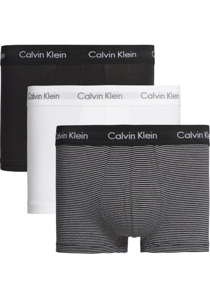 Calvin Klein Erkek 3'lü Trunk Boxer Seti Cotton Stretch