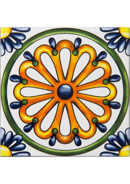 10 x 10 cm Cç-58 Kütahya Çini Karo ( 5'li 1 Paket )
