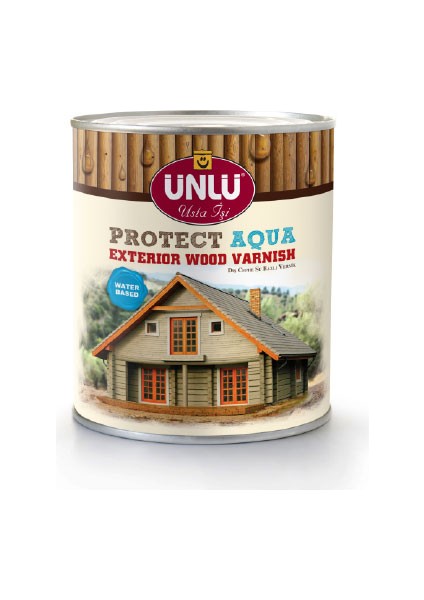 Ünlü Protect Aqua Su Bazlı Dış Cephe Vernik 1l