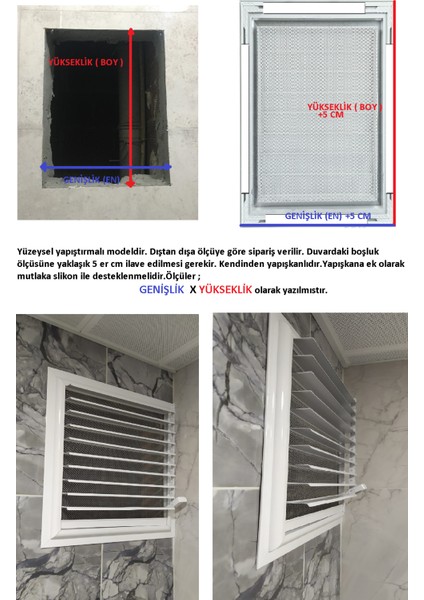 Panjur Fan 50X70 Alüminyum Hareketli Yüzeysel Parlak Krom (Gümüş) Banyo Wc Menfezi