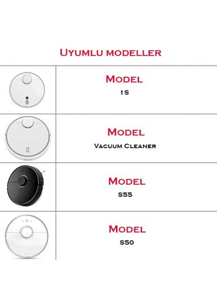 Mi Robot Vacuum Cleaner SDJQR02RR Uyumlu 2li Hepa Filtre