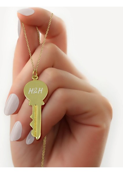 Kişiye Özel Sevgililer Günü İsimli Dikdörtgen Ahşap Kutuda Madlen Çikolata ve Harfli Gold Anahtar Kolye -22 modelleri