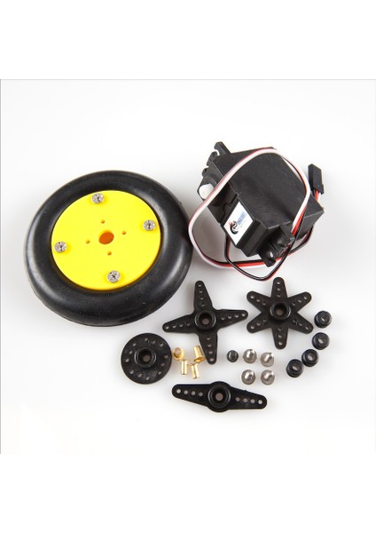 Domi Robot Dolgu Tekerlek (25KG) ve DS04-NFC Servo Motor