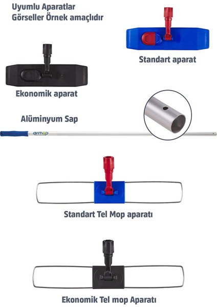 Ekonomik Nemli Mop 40 Cm Yüzey Temizleme