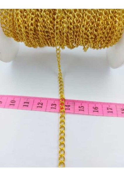 Zincir 0,8mm Gold Renk Takı ve Kolye Yapımı 5 Metre