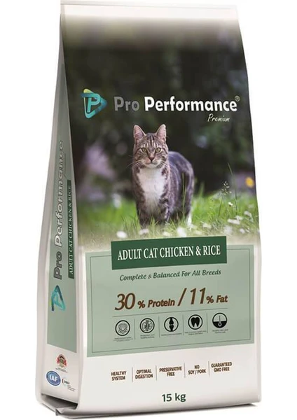 Pro Performance Tavuklu ve Pirinçli Yetişkin Kedi Maması 15 kg