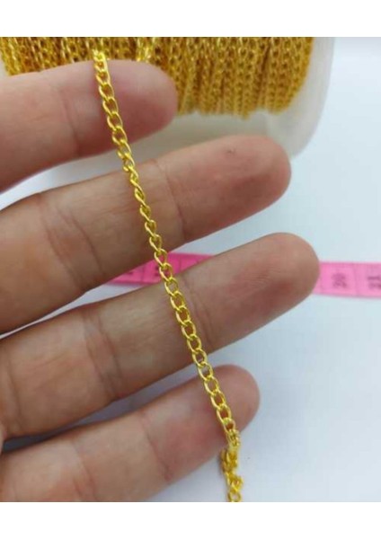 Zincir 0,8mm Gold Renk Takı ve Kolye Yapımı 5 Metre fiyatları