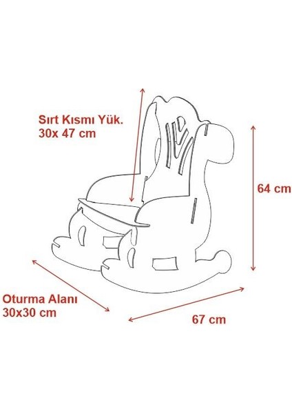 Ahşap Sallanır Çoçuk Sandalyesi Çocuk Koltuk Bebek Koltuk Sandalye