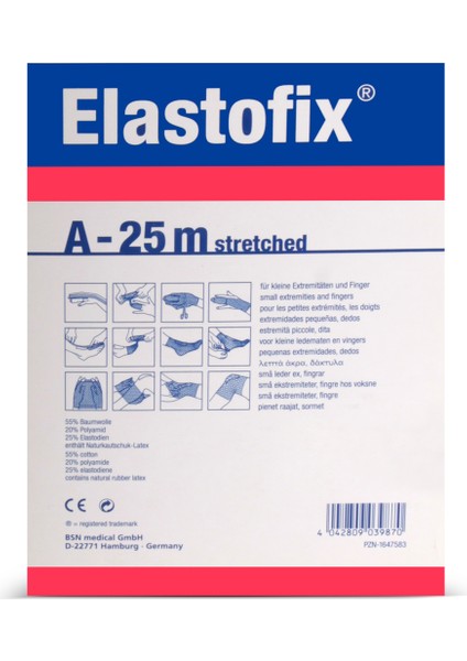 Elastofix 25M Bsn File Bandaj Beden A Parmak