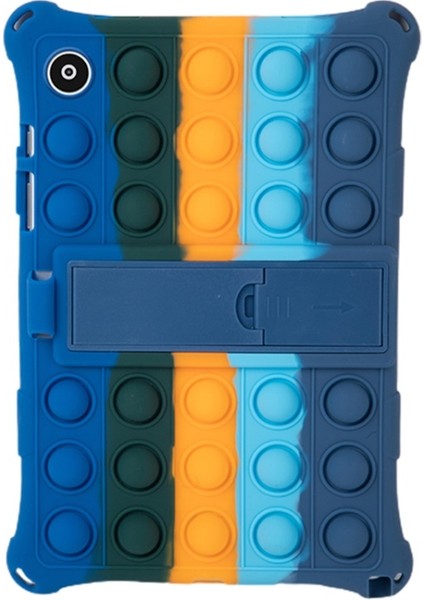 Samsung Galaxy Tab A8 10.5 (2021) Için Stres Önleyici Yumuşak Silikon Kabarcıklı Destek Çubuklu Kayışlı Tablet Kılıfı (Yurt Dışından) modelleri