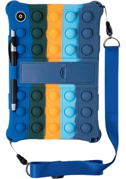 Samsung Galaxy Tab A8 10.5 (2021) Için Stres Önleyici Yumuşak Silikon Kabarcıklı Destek Çubuklu Kayışlı Tablet Kılıfı (Yurt Dışından) fırsatları