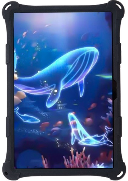 Samsung Galaxy Tab A8 10.5 (2021) Için Stres Önleyici Yumuşak Silikon Kabarcıklı Destek Çubuklu Kayışlı Tablet Kılıfı (Yurt Dışından)
