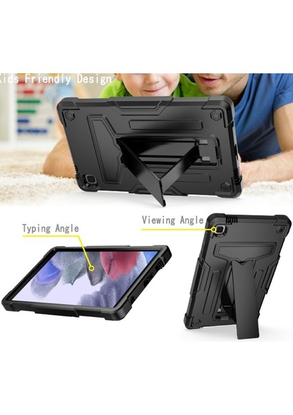 Samsung Galaxy Tab A7 Lite Için Destek Çubuklu Pc Silikon Tablet Kılıfı (Yurt Dışından)