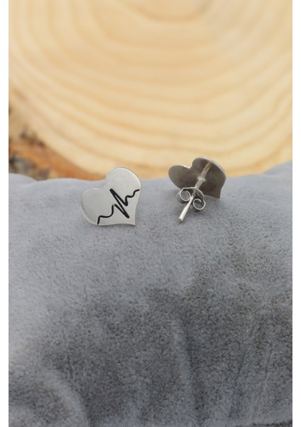 Kalpli Nabız Işlemeli Gümüş Küpe fiyatları