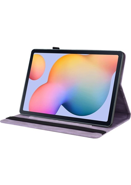 Samsung Galaxy Tab S6 Lite Için Çiçek Kelebek Baskılı Kart Yuvalı Darbeye Dayanıklı Pu Deri Tablet Kılıfı (Yurt Dışından) modelleri