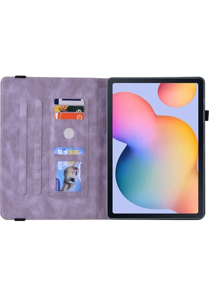 Samsung Galaxy Tab S6 Lite Için Çiçek Kelebek Baskılı Kart Yuvalı Darbeye Dayanıklı Pu Deri Tablet Kılıfı (Yurt Dışından) indirimleri