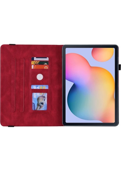 Samsung Galaxy Tab S6 Lite Için Çiçek Kelebek Baskılı Kart Yuvalı Darbeye Dayanıklı Pu Deri Tablet Kılıfı (Yurt Dışından) indirimleri