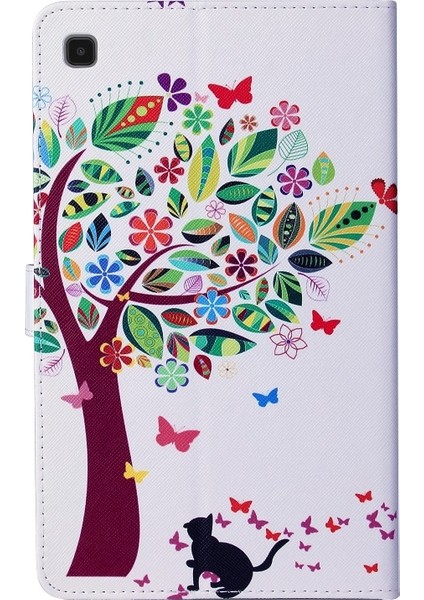Desenli Pu Deri Galaxy Tab A7 Lite 8.7-Inç SM-T220 (Wi-Fi) / SM-T225 Için Tablet Kılıfı Çok Renkli (Yurt Dışından)