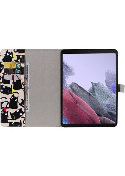 Desenli Pu Deri Galaxy Tab A7 Lite 8.7-Inç SM-T220 (Wi-Fi) / SM-T225 Için Tablet Kılıfı Çok Renkli (Yurt Dışından)