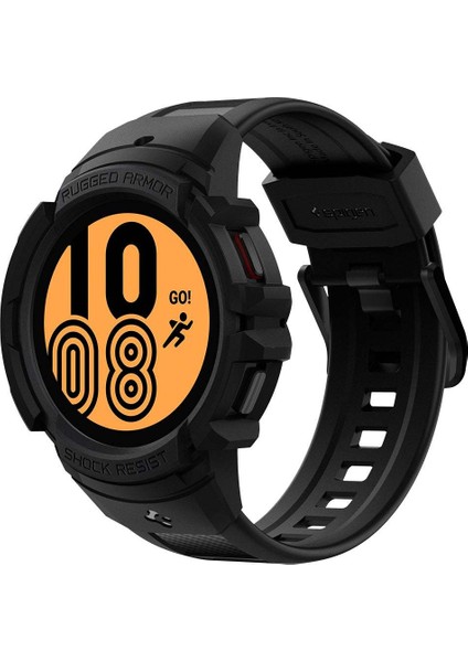Galaxy Watch 5 / 4 (40mm) Kılıf & Kordon Kayış Rugged Armor Pro Black - ACS03831