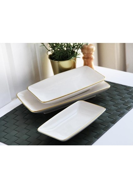 10 Parça Beyaz Gold Pasta Sunum Seti fiyatları
