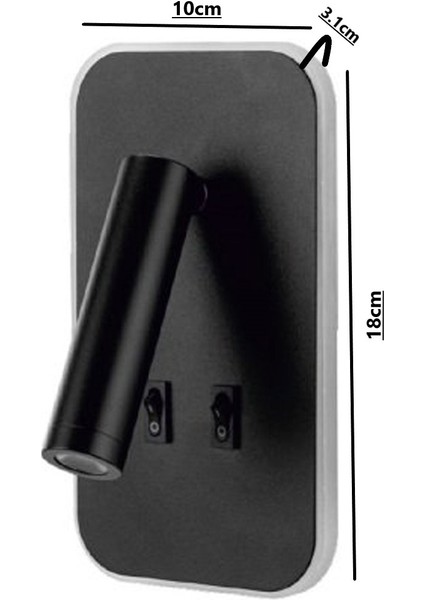 Cata Tuvalu Ev-Yatak-Oturma-Çalışma-Okuma Odası Aydınlatma Iki Anahtarı ile LED Duvar Lamba Aplik fiyatları